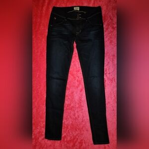 Hudson Collin Skinny Jeans Womens Size 27 Dark Wash Flap Pocket Made In USA